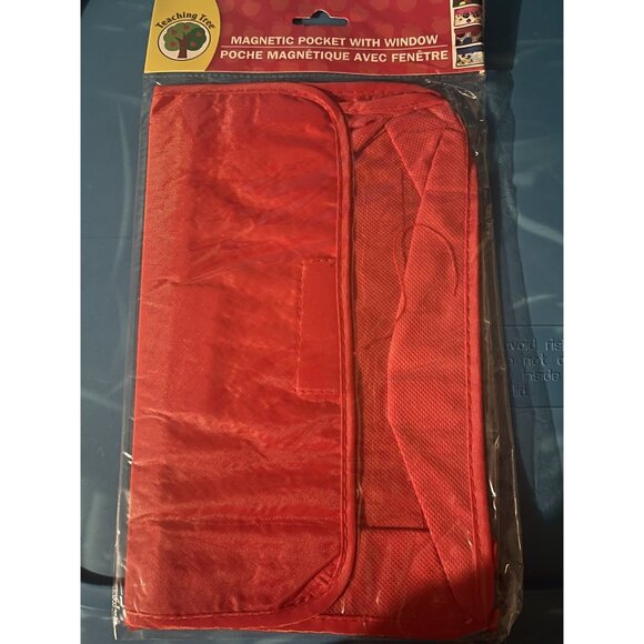 Teaching Tree Magnetic Pocket with Window, School Supply Pouch Red - Picture 2 of 6